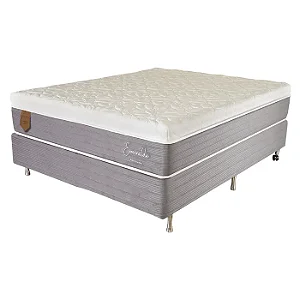 Conjunto: Box + Colchão Esmeralda - molas ensacadas - casal 138X188X70
