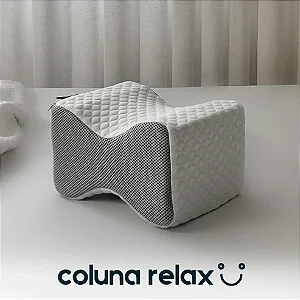 Travesseiro De Joelho - Coluna Relax- Tecnologia Nasa Cor Branco