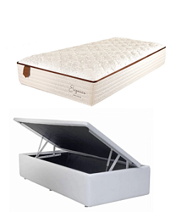 CONJUNTO BAU + COLCHAO ELEGANZA PRORELAX SOLTEIRO 88X188X82