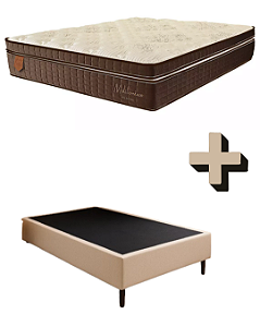 CONJUNTO BOX SOMIER + COLCHAO MEDITERRANEO CASAL