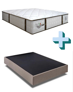 CONNJUNTO BOX SOMIER + COLCHAO GAZIN VENEZA MOLAS ENSACADAS CASAL 138X188X30