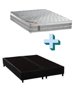 Conjunto: box + colchão Castor Premium - molas tecnopedic 193X203X68