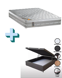 CONJUNTO: BAU + COLCHÃO CASTOR - PREMIUM - MOLAS TECNOPEDIC TAMANHO VIUVA 128X188X76