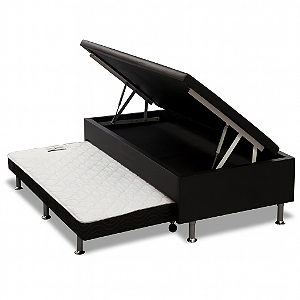 Cama box baú com auxiliar solteiro 088x188x55CM