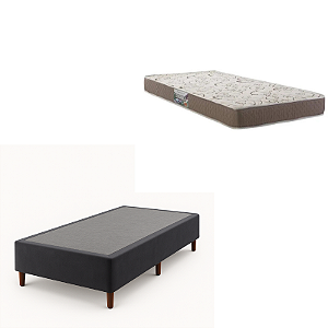 Conjunto: Box+ Colchão Herval Durabilli D45 Solteiro 088X188X58