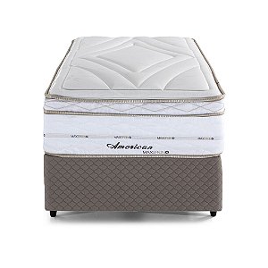 Conjunto: Box + Colchão - Molas Maxspring - Herval American Solteirão 96X203X71