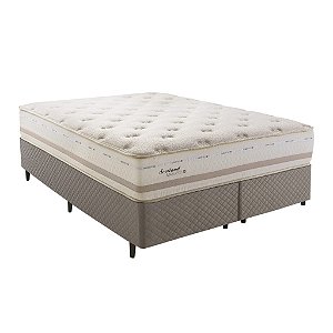 Conjunto: box + colchão Herval Scotland - molas maxspring- queen 158X198X71