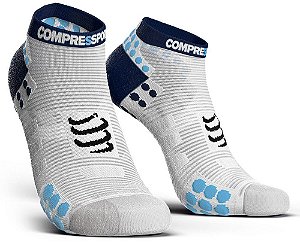 Meia Compressport Run V3.0 cano curto - Br/Az