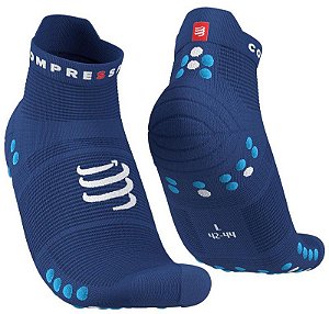 Meia Compressport Run V4.0 cano curto - Azul