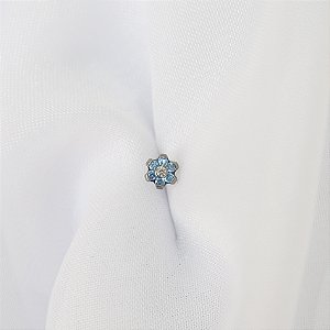 Flor Azul M - Titânio