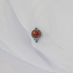 Ornamental Laranja e Azul G - Titânio