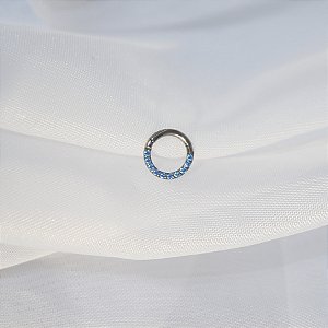 Argola Ariel Azul - Titânio