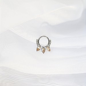 Argola Phil Champanhe Ornamental  - Titânio