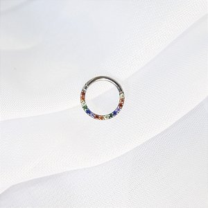 Argola Ariel Colorida - Titânio