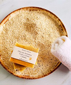 Sabonete Artesanal Aveia, Amêndoa e Litsea Cubeba