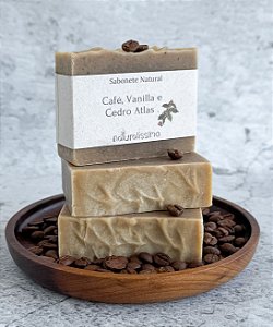 Sabonete Artesanal Café, Vanilla e Cedro Atlas
