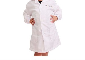 Jaleco Manga Longa Infantil Oxford