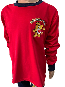 Camiseta manga longa Ursinho Brilhante