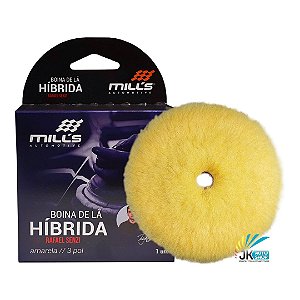 BOINA DE LÃ HÍBRIDA AMARELA 3" C/ ESPUMA LARANJA LINHA RAFAEL SENZI - MILLS