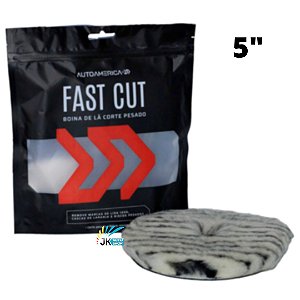 Boina De Lã Corte Pesado Fast Cut Sem Interface - 5" Roto-Orbital
