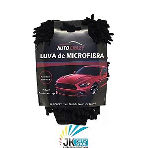 LUVA DE MICROFIBRA PRETA PARA LAVAGEM - AUTO CRAZY