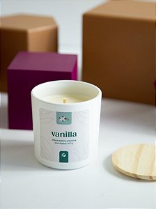 Vela Vanilla - Frasco Branco