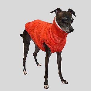 COLETE DE GALGO ITALIANO TRICO DUPLA FACE LARANJA
