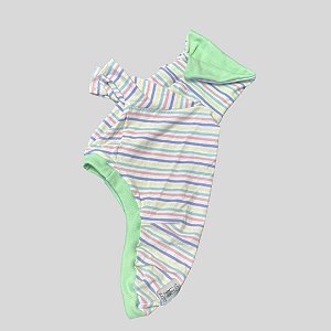 CAMISETA DE GALGO ITALIANO LISTRA COLORIDA E VERDE PE