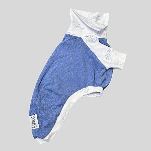 CAMISETA DE GALGO ITALIANO AZUL ONDAS PE