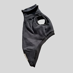COLETE DE GALGO ITALIANO PRETO GOLA MEIO ABERTA PE
