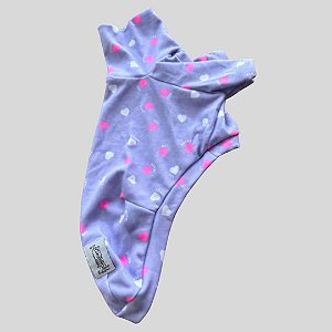 CAMISETA DE GALGO ITALIANO LILAS CORAÇÃO PE