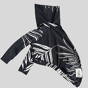 CACHARREL DE GALGO UV PRETA E BRANCA FOLHAS