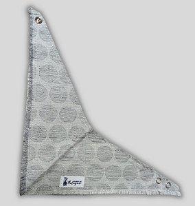 BANDANA DE GALGO LUXE BOLAS CINZA FRANJAS