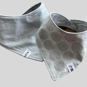 BANDANA DE GALGO ITALIANO BOLAS CINZA PE