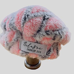 BOINA DE GALGO ITALIANO ROSA E CINZA PE