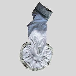 VESTIDO DE GALGO ANO NOVO PRATA GOLA ALTA PE