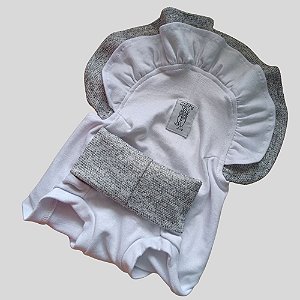 VESTIDO DE GALGO ANO NOVO PRATA GOLA ALTA