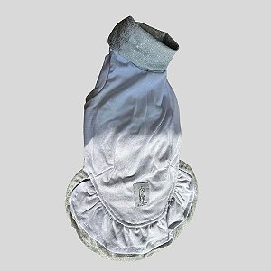 VESTIDO DE GALGO ANO NOVO PRATINHA BABADO DUPLO PE