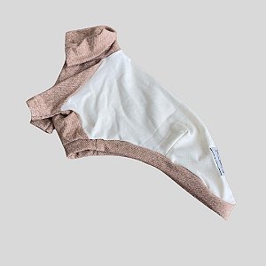 CAMISETA DE GALGO ITALIANO BEGE E MARROM PE