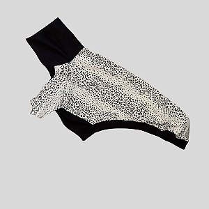 CAMISETA DE GALGO ITALIANO ONÇA CINZA E PRETO PE