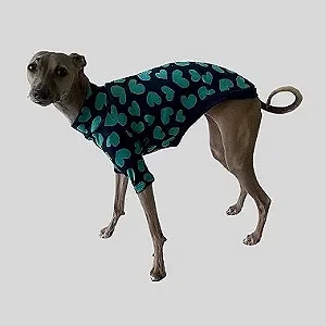 CAMISETA DE GALGO MALHA HEART BLUE