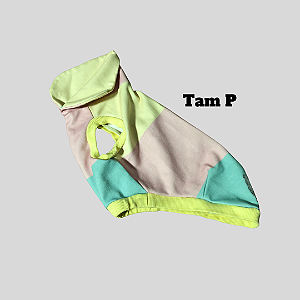 COLETE DE GALGO ITALIANO ALGODY AMARELO E ROSA PE