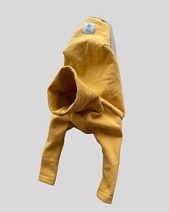 BLUSA DE GALGO HUG MOSTARDA E BEGE