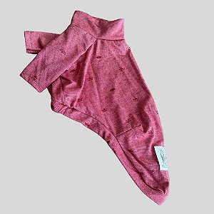 CAMISETA DE GALGO ALGODY BARQUINHO VERMELHO