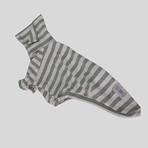 CAMISETA DE GALGO ALGODY POLO COOL CINZA E BRANCO