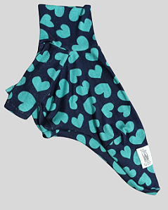 CAMISETA DE GALGO MARINHO CORAÇÃO VERDE