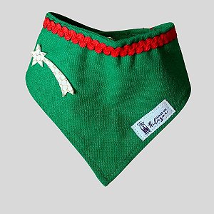 BANDANA DE GALGO NATAL VERDE ESTRELA CADENTE