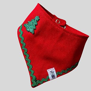BANDANA DE GALGO NATAL VERMELHO ARBOR