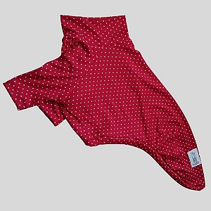 CAMISETA DE GALGO NATAL VERMELHO POA BRANCO