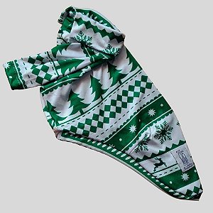 CAMISETA DE GALGO NATAL RENA VERDE E BRANCO